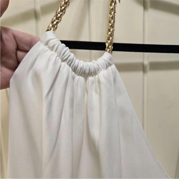 Banana Republic Halter Dress Cream Maxi Size 10 EUC - Picture 6 of 13